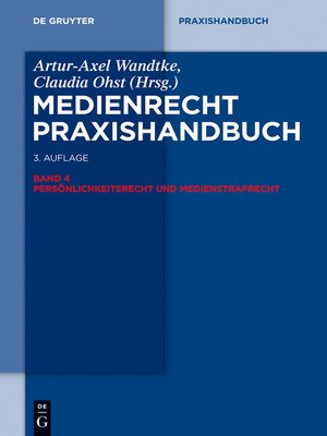 cover image of Persönlichkeitsrecht und Medienstrafrecht